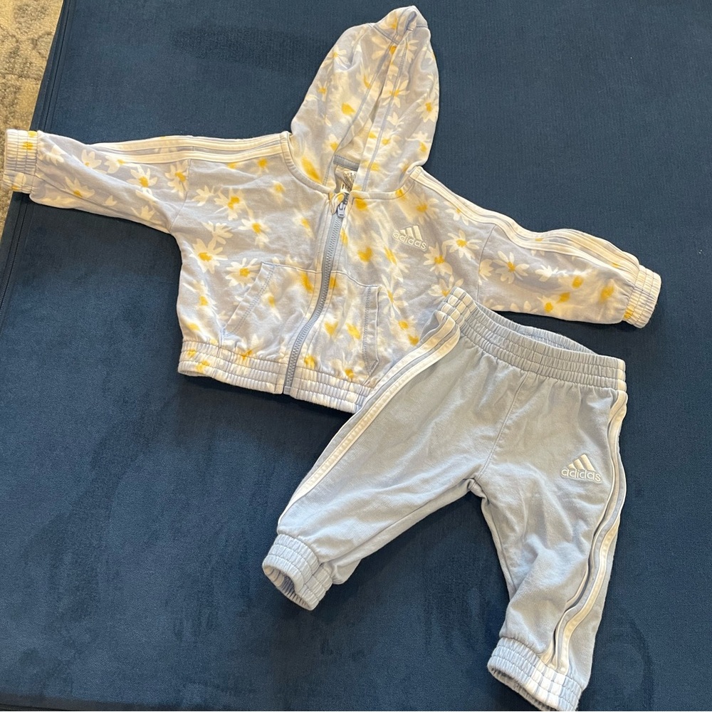 adidas floral baby tracksuit 3m